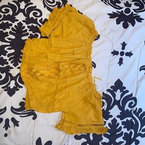 Yellow crop top